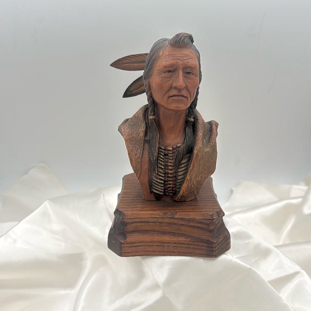 “Kiowa Brave” by Edward Rohan; Anri Woodcarving; #23 out of 2000.